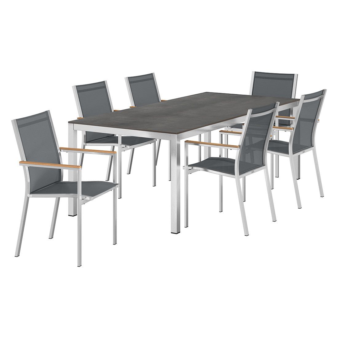 Stern Cardiff Gartenmöbel-Set L (6 Plätze) mit OUTLIV. Tisch 220x100cm