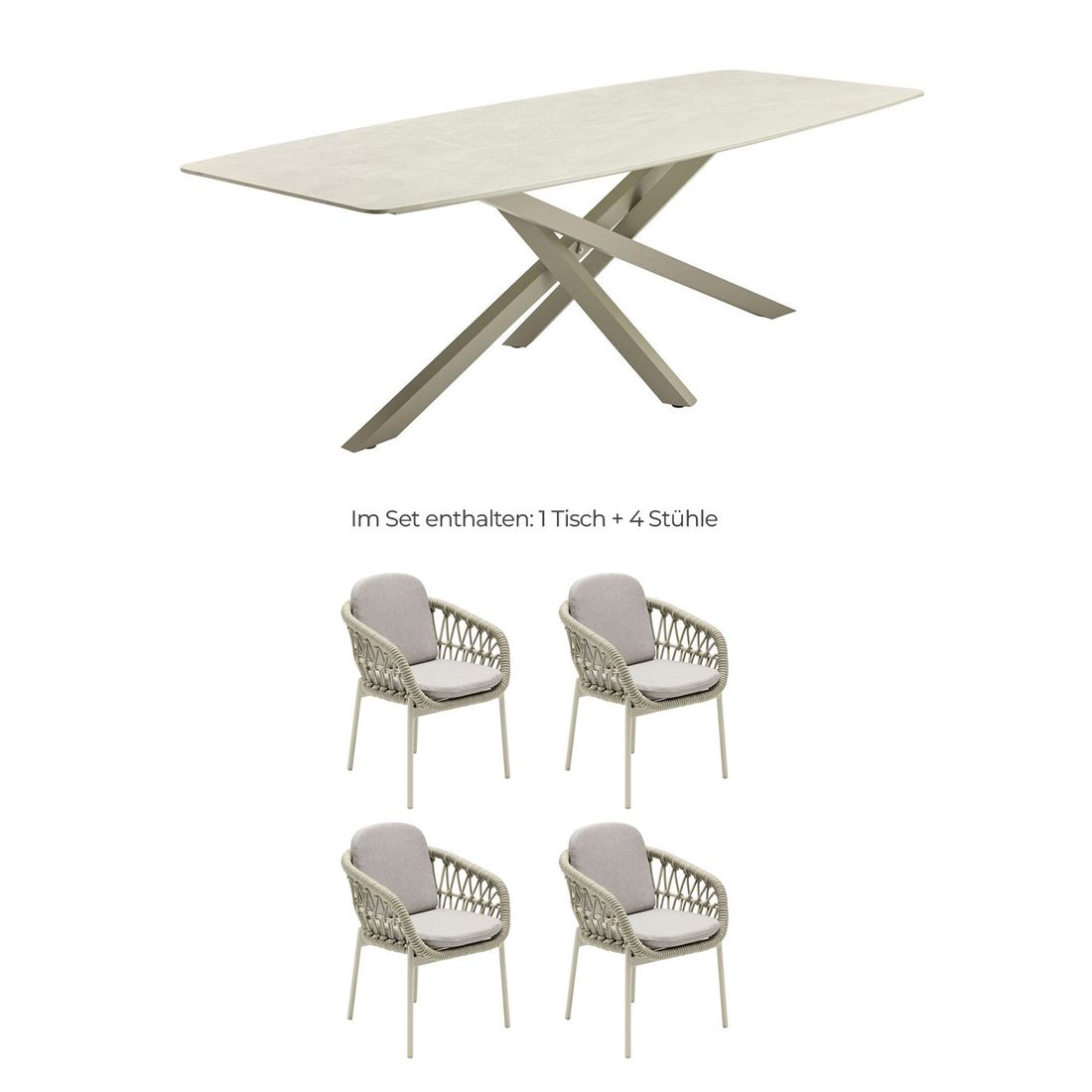 LC Garden Bari Gartenmöbel-Set Tisch 220x100cm