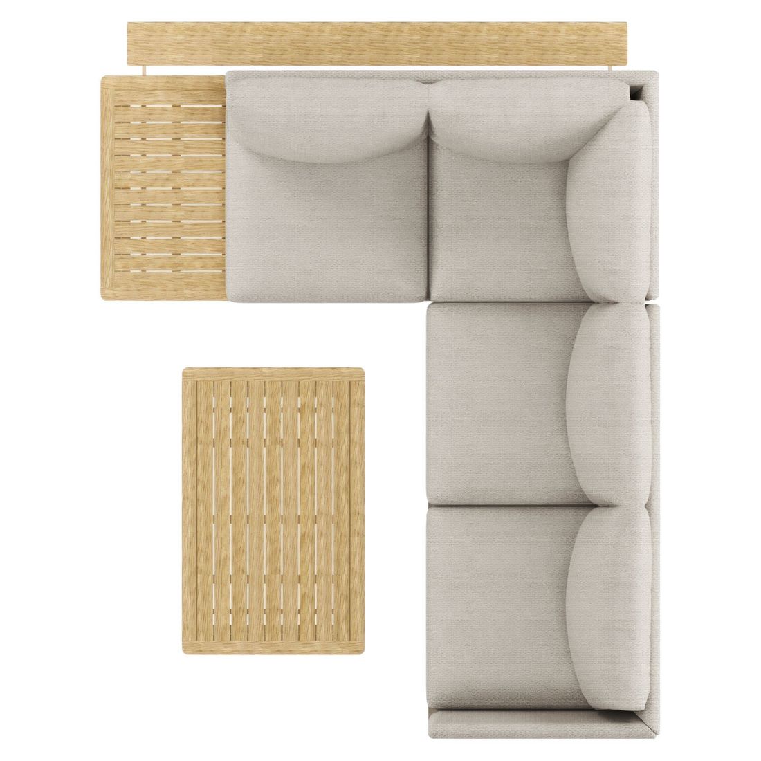OUTLIV. Misako Ecklounge inkl. Loungetisch Stahl/Olefin
