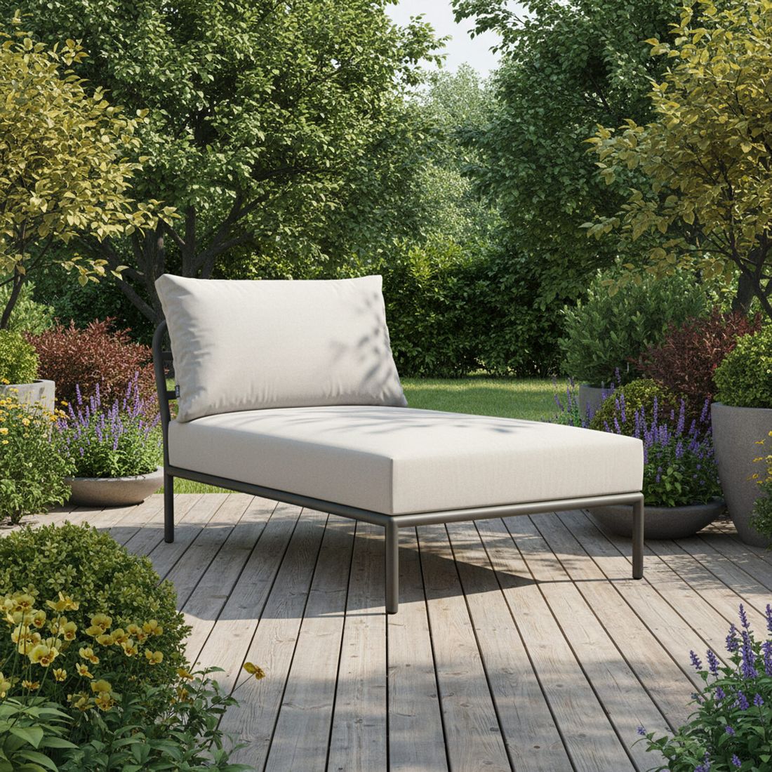 HOUE Level 2 Daybed Aluminium/Sunbrella
