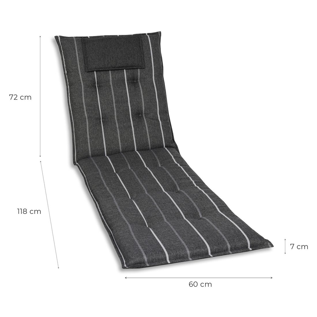 GO-DE Gartenliegenauflage 60x190cm Olefin