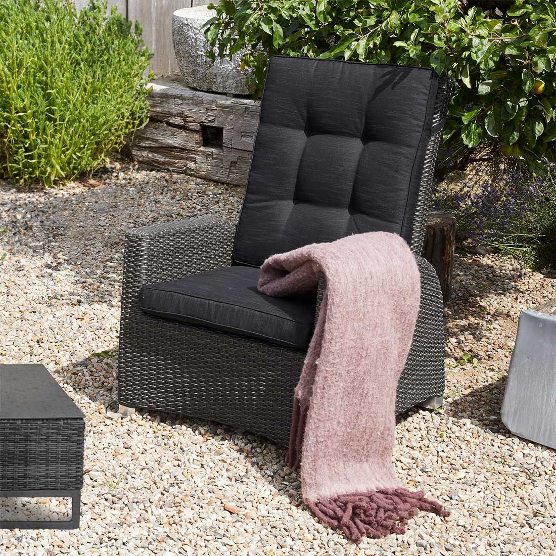 LC Garden Barcelona Gartensessel verstellbar Geflecht/Polyester
