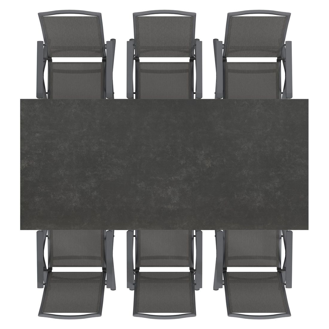 OUTLIV. Jacob Gartenmöbel-Set L verstellbar (6 Plätze) Tisch 220x100cm