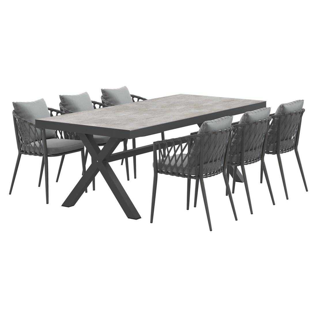 LC Garden Sunrepo Gartenmöbel-Set L (6 Plätze) mit OUTLIV. Tisch 220x100cm
