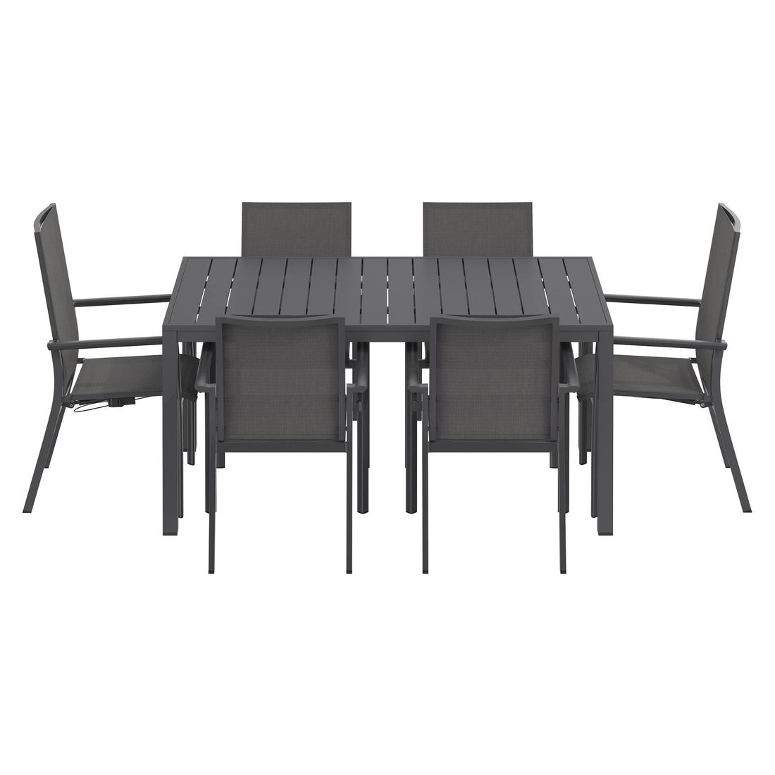 OUTLIV. Lucca Gartenmöbel-Set L verstellbar (6 Plätze) Tisch 155x90cm