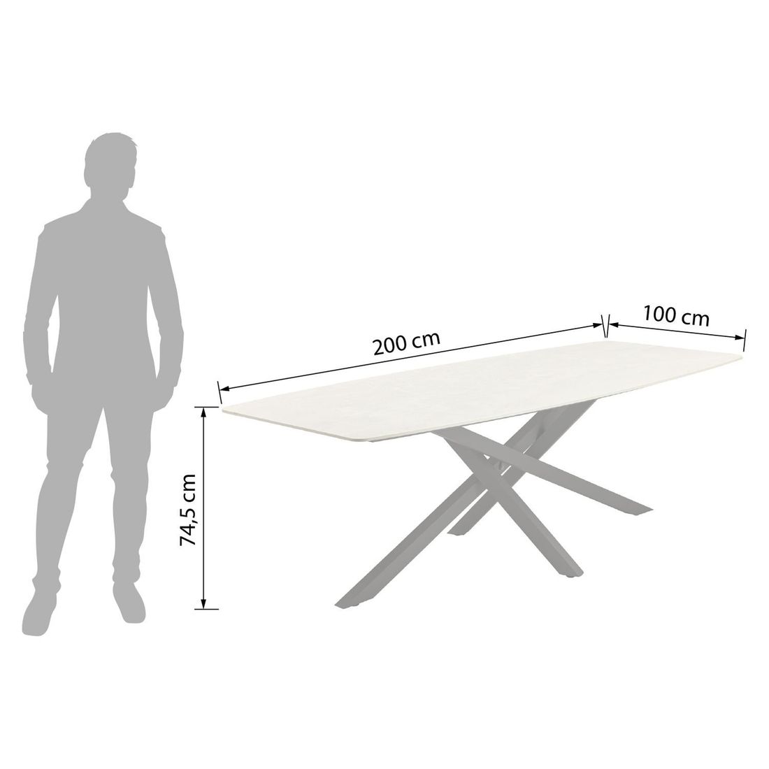 LC Garden Como Gartenmöbel-Set L (6 Plätze) Tisch 200x100cm