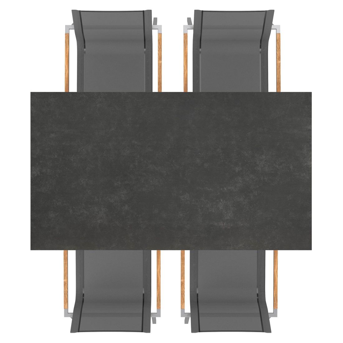 OUTLIV. Rimini Gartenmöbel-Set M (4 Plätze) Tisch 160x90cm