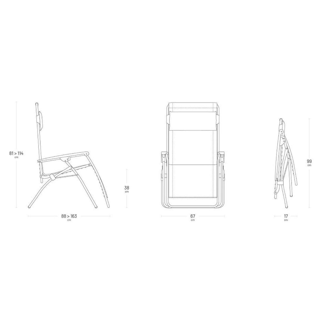 Lafuma R Clip Relaxliege Stahl/Batyline