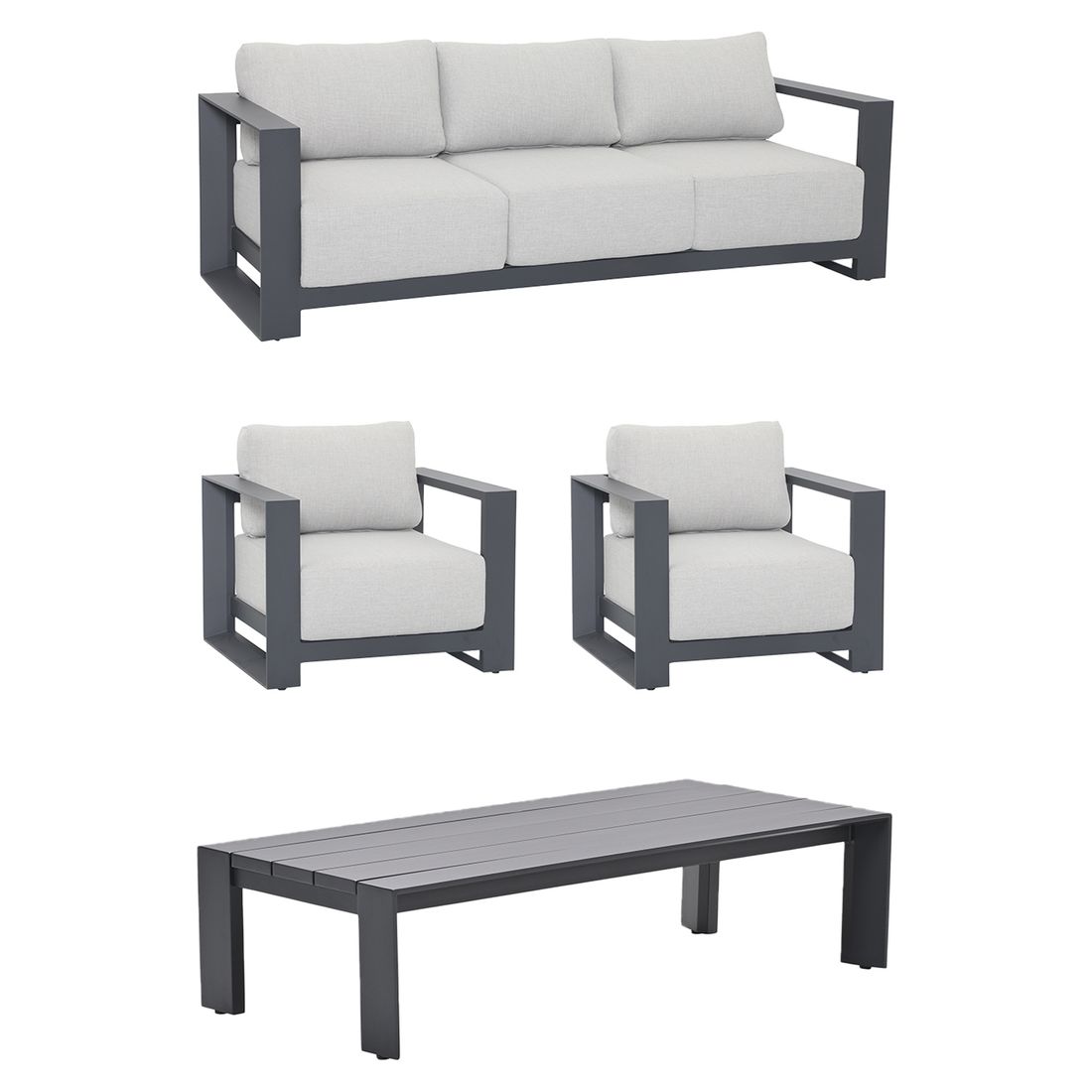 Garden Impressions Levanto Loungeset inkl. Loungetisch Aluminium/Polyester
