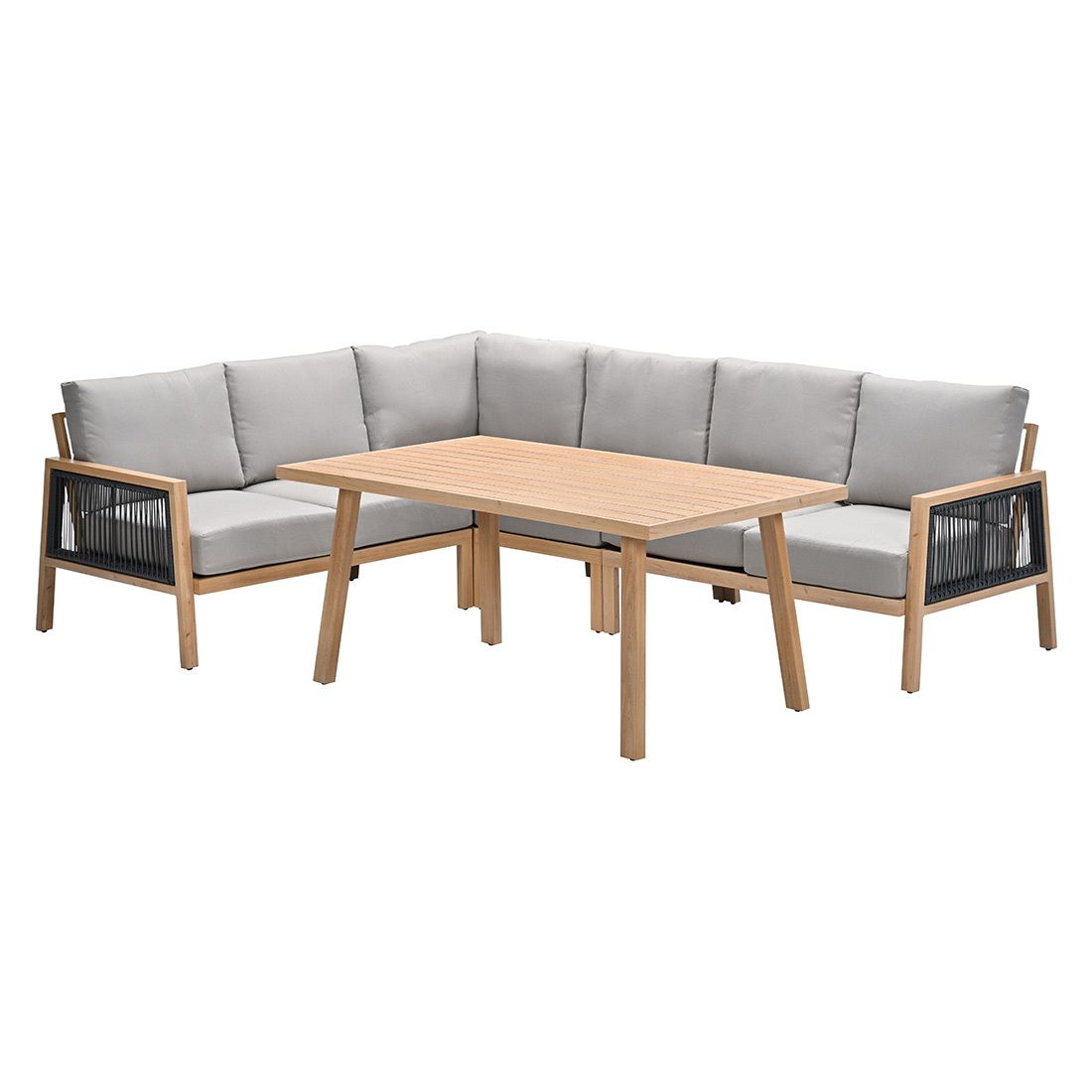 Garden Impressions Decala Dininglounge Tisch 150x87cm Aluminium/Rope/Polyester