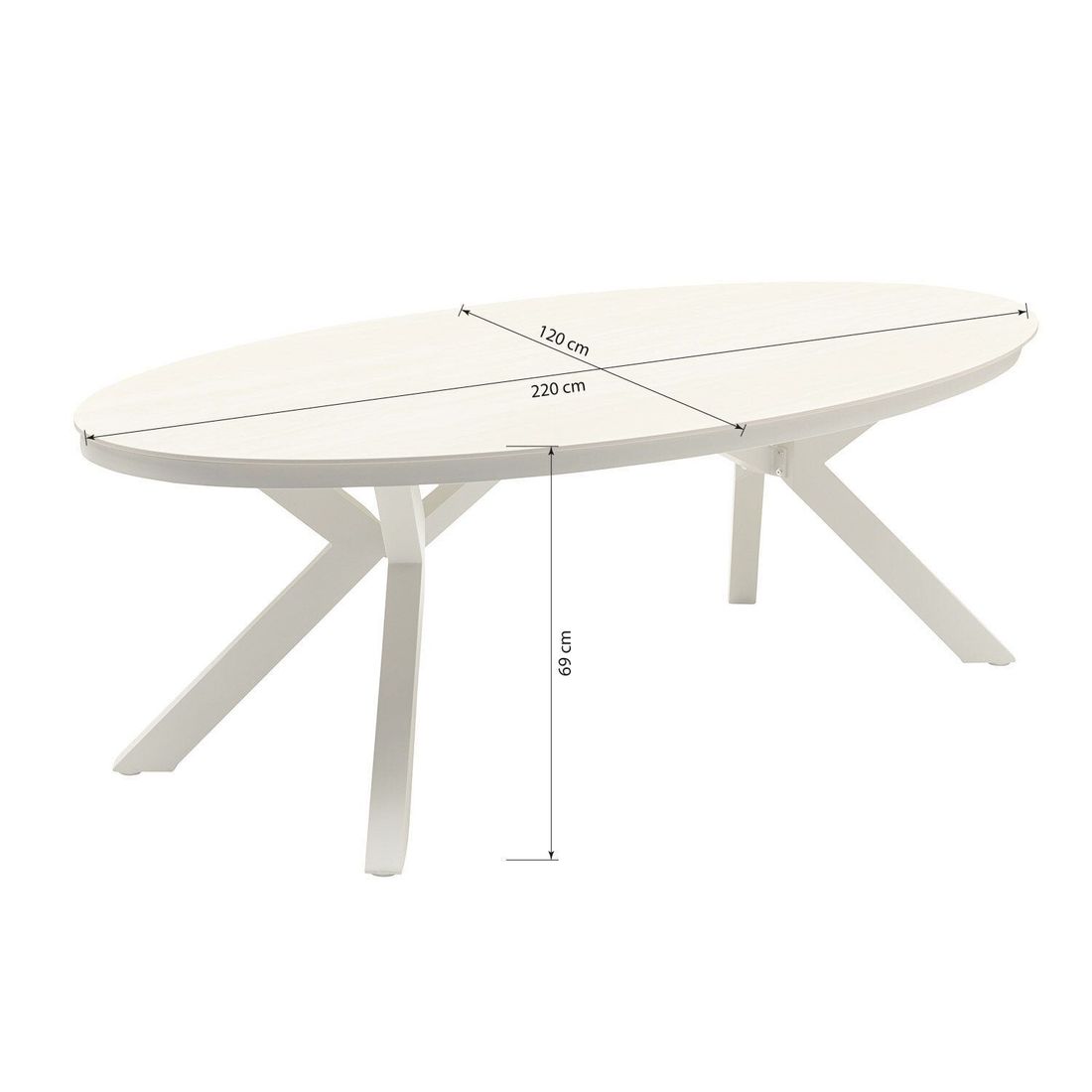 LC Garden Terano Gartenmöbel-Set Low Dining M (5 Plätze) Tisch 220x120cm