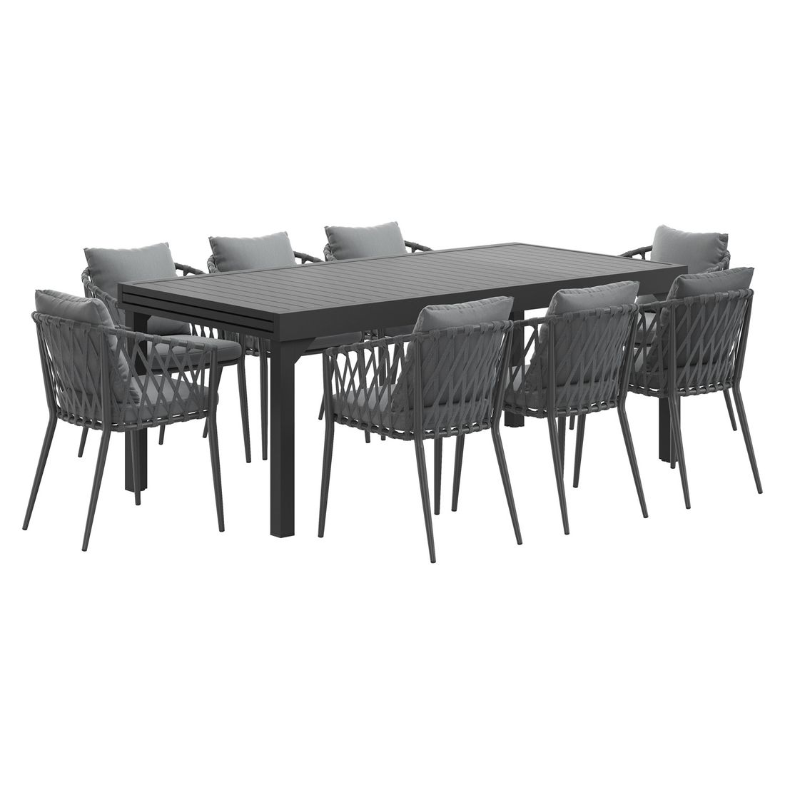 LC Garden Sunrepo Gartenmöbel-Set XL (8 Plätze) mit OUTLIV. Tisch 200/320x100,5cm