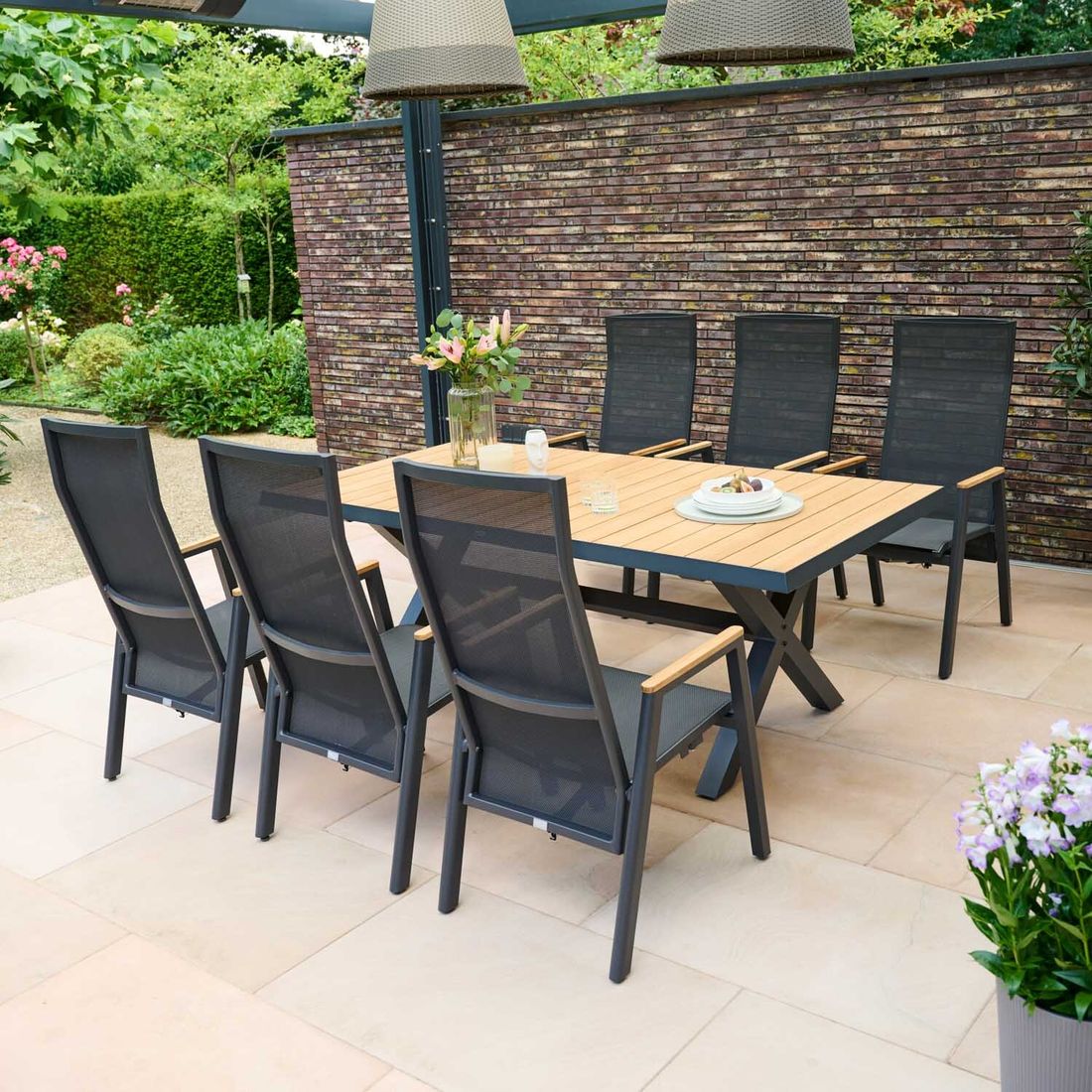 Siena Garden Bologna Stapelsessel verstellbar Aluminium/Ranotex