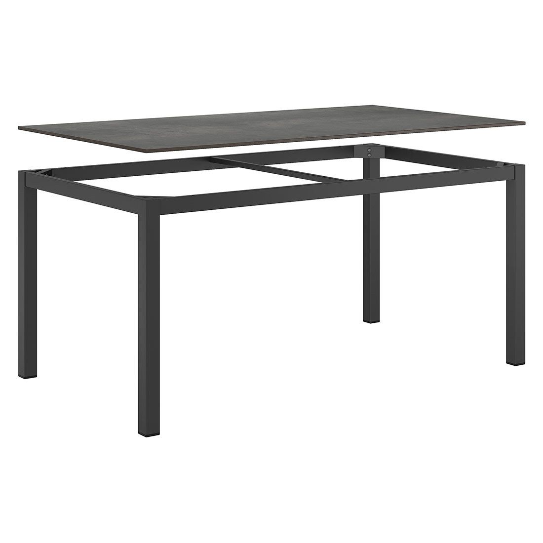 OUTLIV. Gartentisch 160x90cm Aluminium/HPL