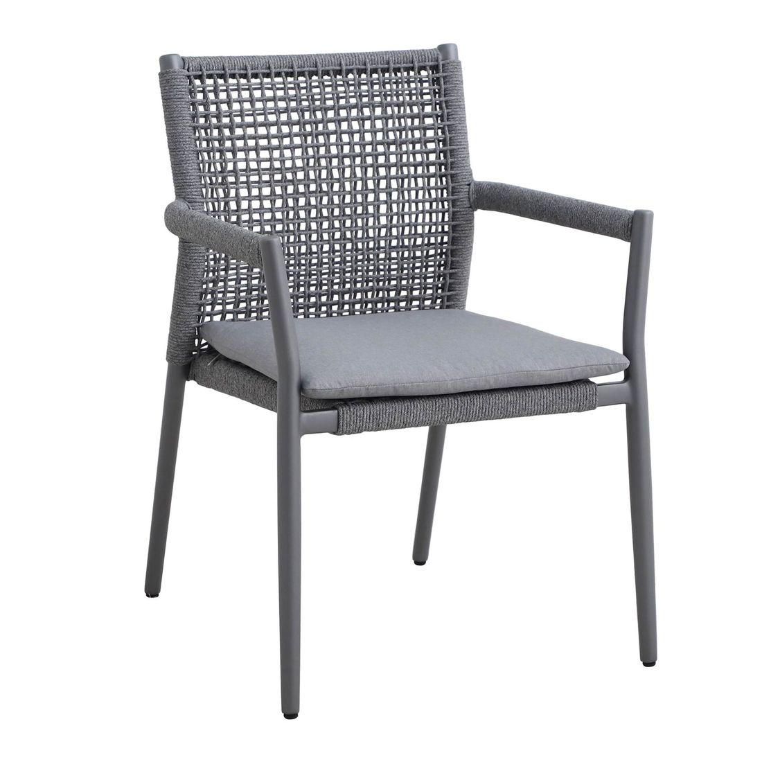 MWH Ropero Stapelsessel Aluminium mit Sitzkissen
