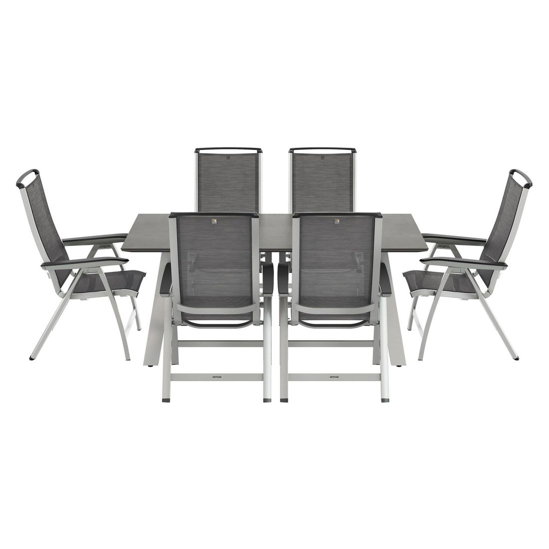 Kettler Forma II Gartenmöbel-Set L verstellbar (6 Plätze) mit OUTLIV. Tisch 180x90cm