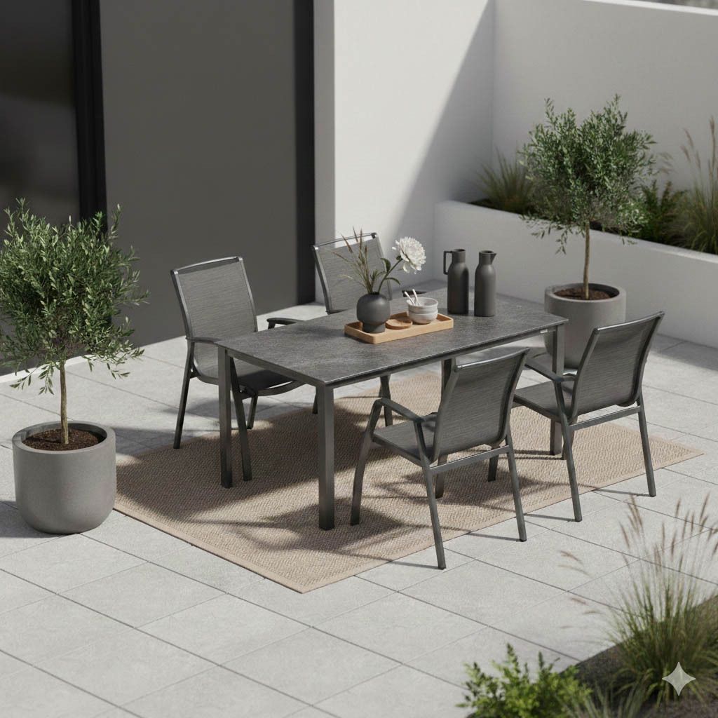 Kettler Forma II Gartenmöbel-Set M (4 Plätze) Tisch 160x90cm