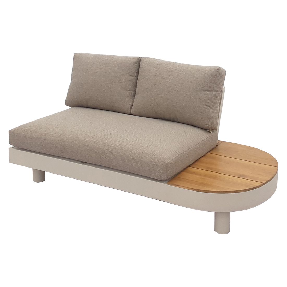 OUTLIV. California Ecklounge inkl. Loungetisch Aluminium/Teak/Olefin