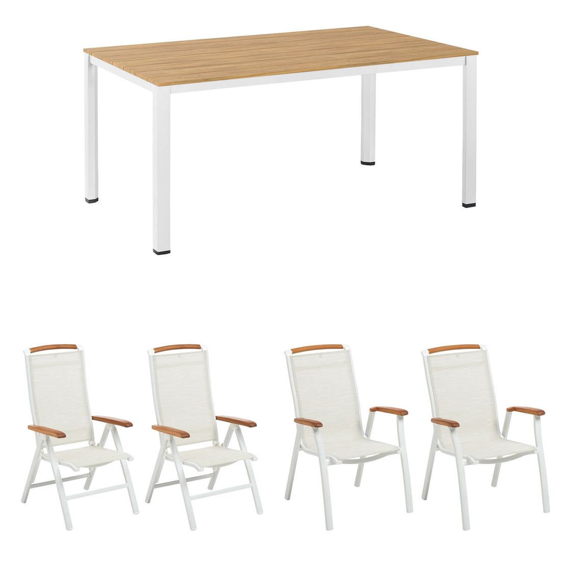 Kettler Memphis Gartenmöbel-Set M (4 Plätze) Tisch 160x95cm