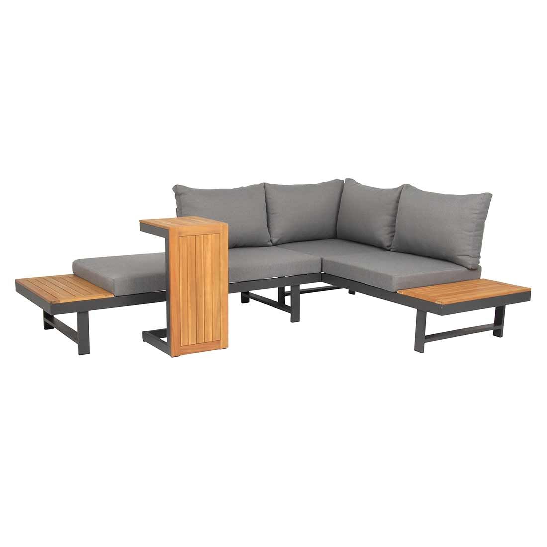 Acamp Shadow Ecklounge inkl. Loungetisch Aluminium/Polyester