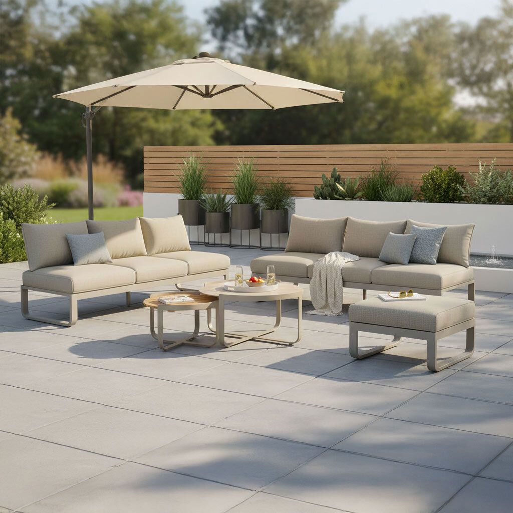 Zebra Fly Loungeset inkl. Loungetische Aluminium/Olefin