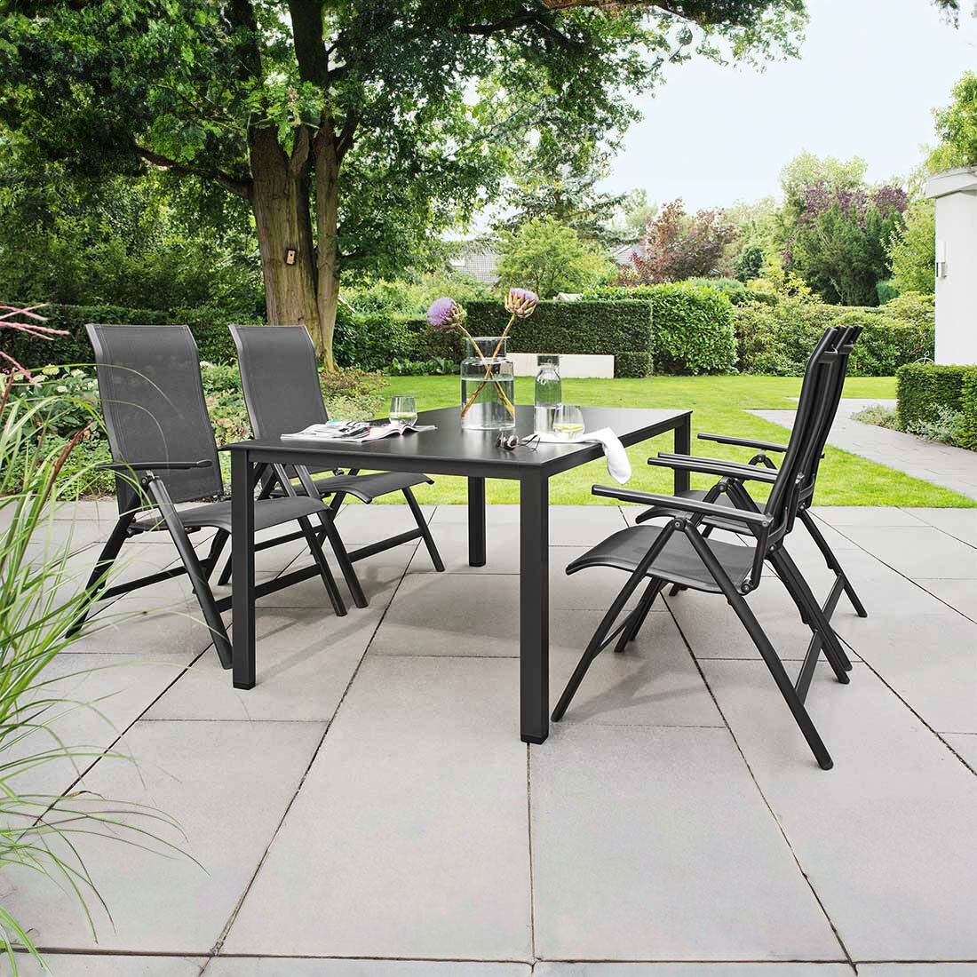 Kettler Legato Curve Gartenmöbel-Set M (4 Plätze) Tisch 160x95cm