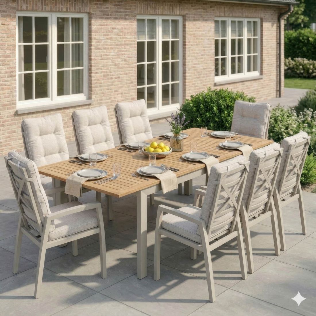 LC Garden Bondino Gartenmöbel-Set Tisch 180/240x90cm