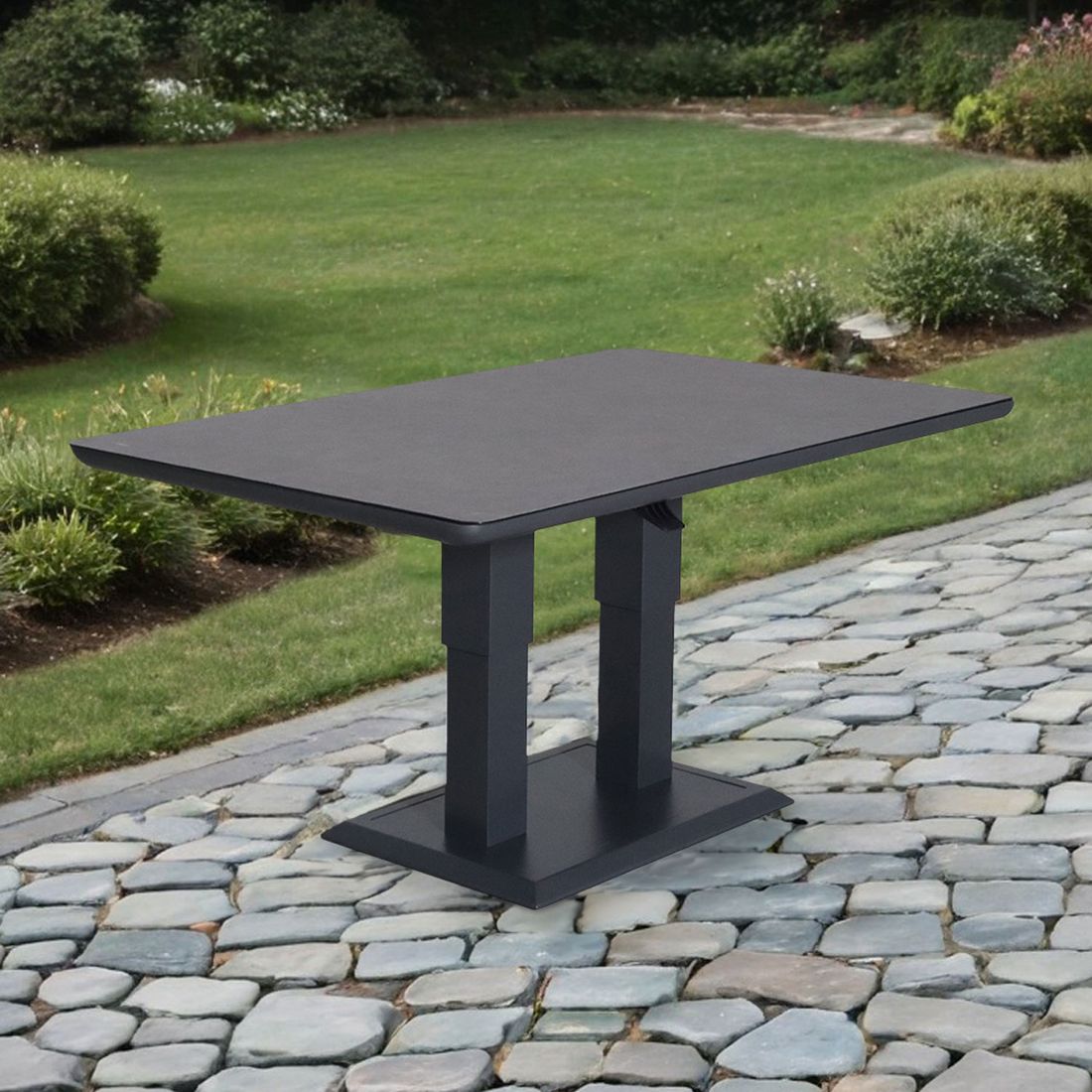 OUTLIV. Allround Lifttisch 150x90cm Aluminium/Glaskeramik