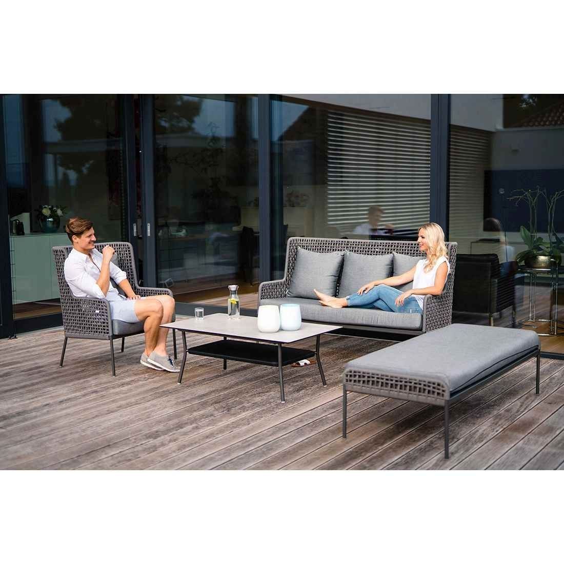 Stern Greta Loungesessel Aluminium/Rope