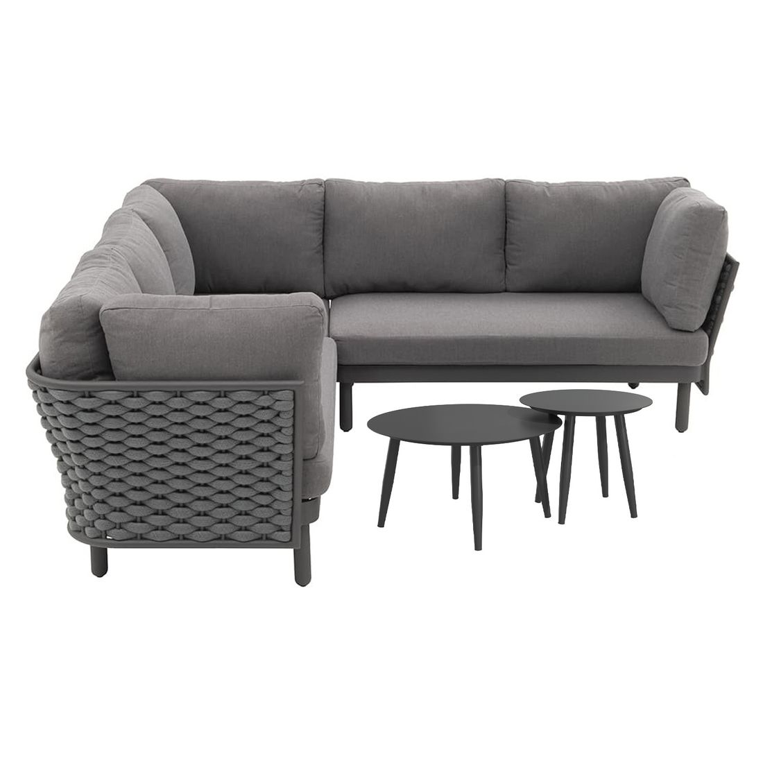 OUTLIV. Leon Ecklounge inkl. Loungetisch Aluminium/Rope/Acryl