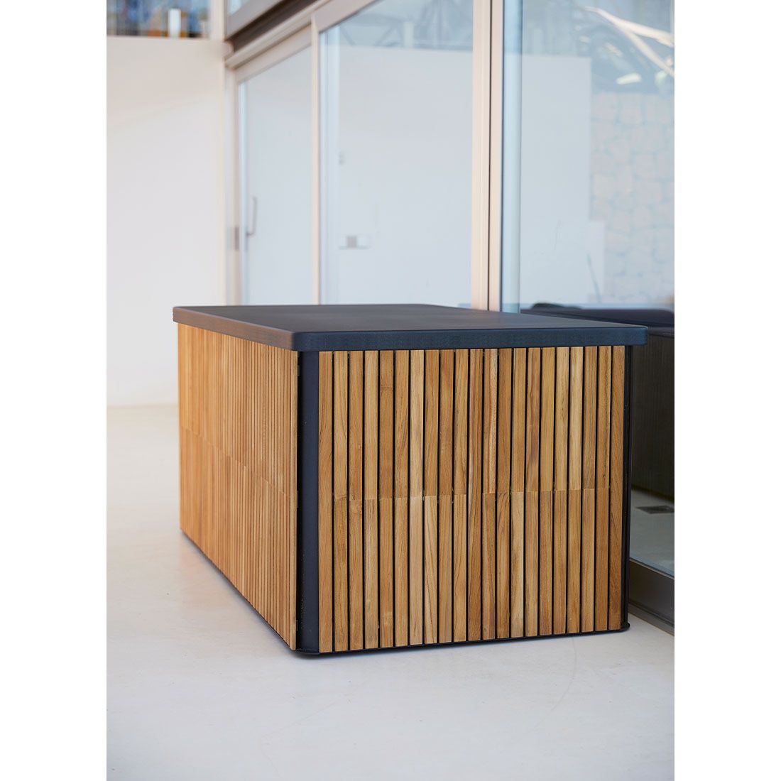Cane-Line Combine Gartenbox groß Teak/Aluminium