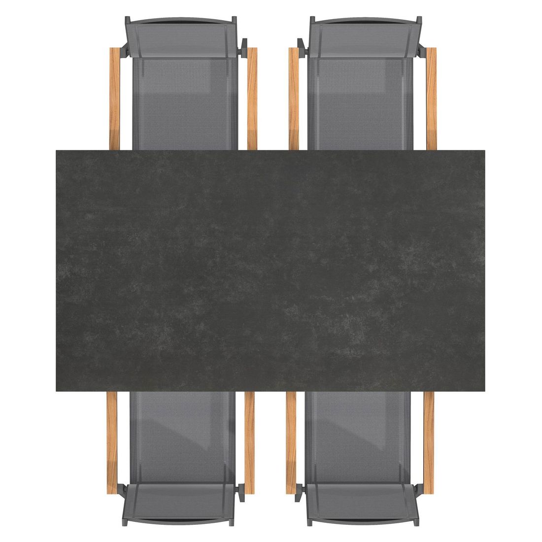OUTLIV. Florenz Gartenmöbel-Set M (4 Plätze) Tisch 160x90cm