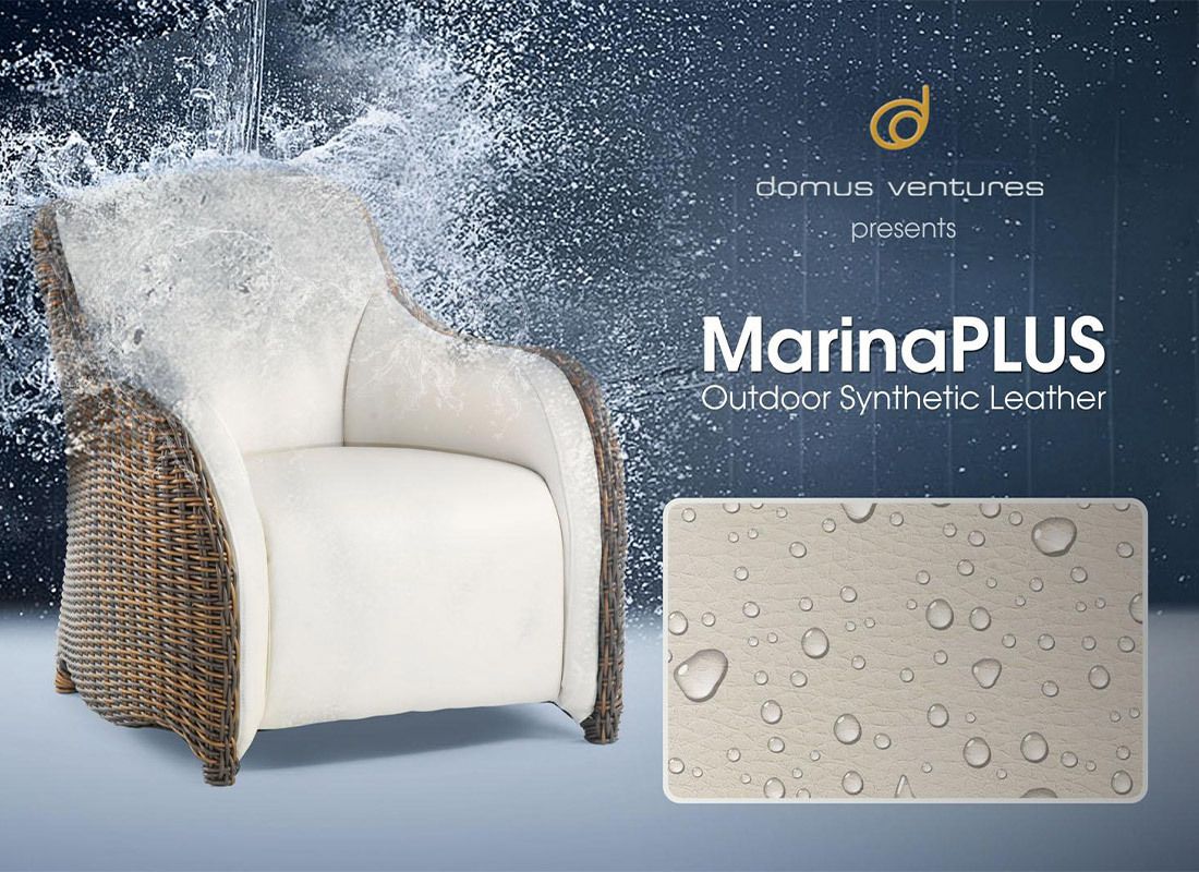 Domus Ventures Luxor Gartenloungesofa Halbrundgeflecht/MarinaPlus