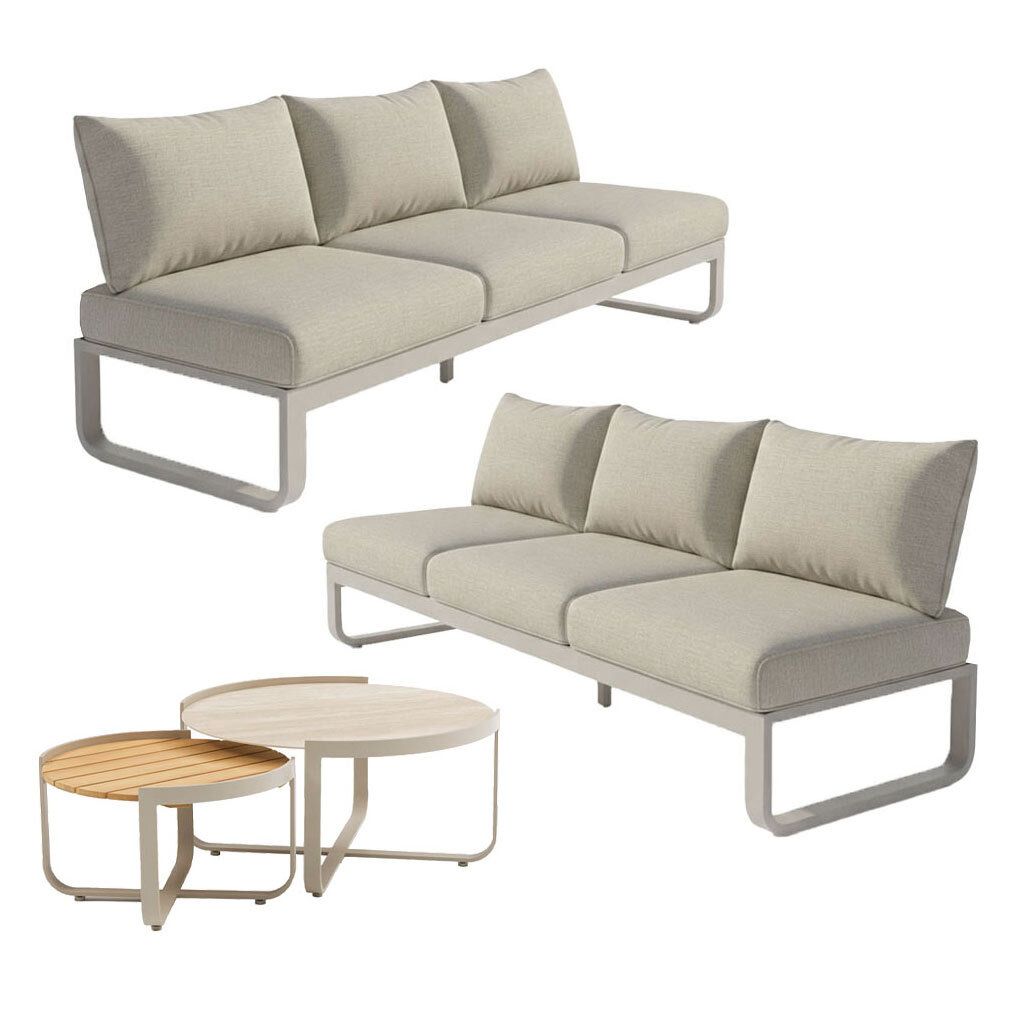 Zebra Fly Loungeset inkl. Loungetische Aluminium/Olefin