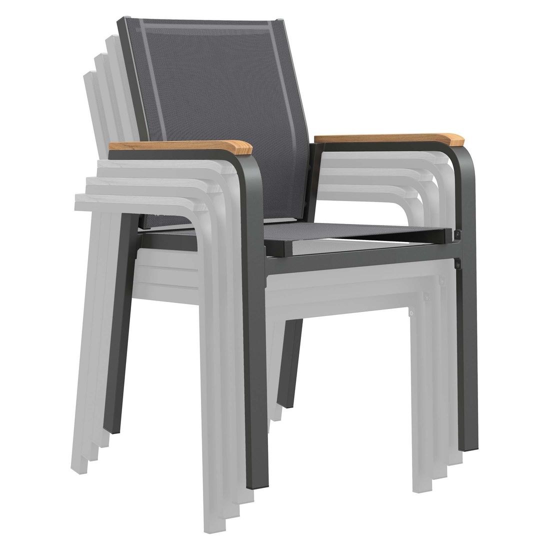 OUTLIV. Florenz Gartenmöbel-Set L (6 Plätze) Tisch 220x100cm X-Form