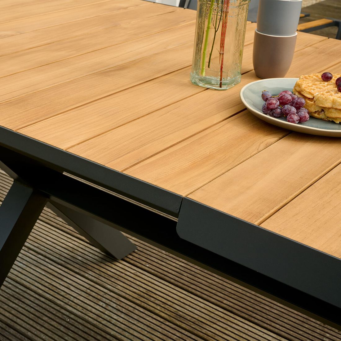 Siena Garden Sincro Ausziehtisch Aluminium/Teak