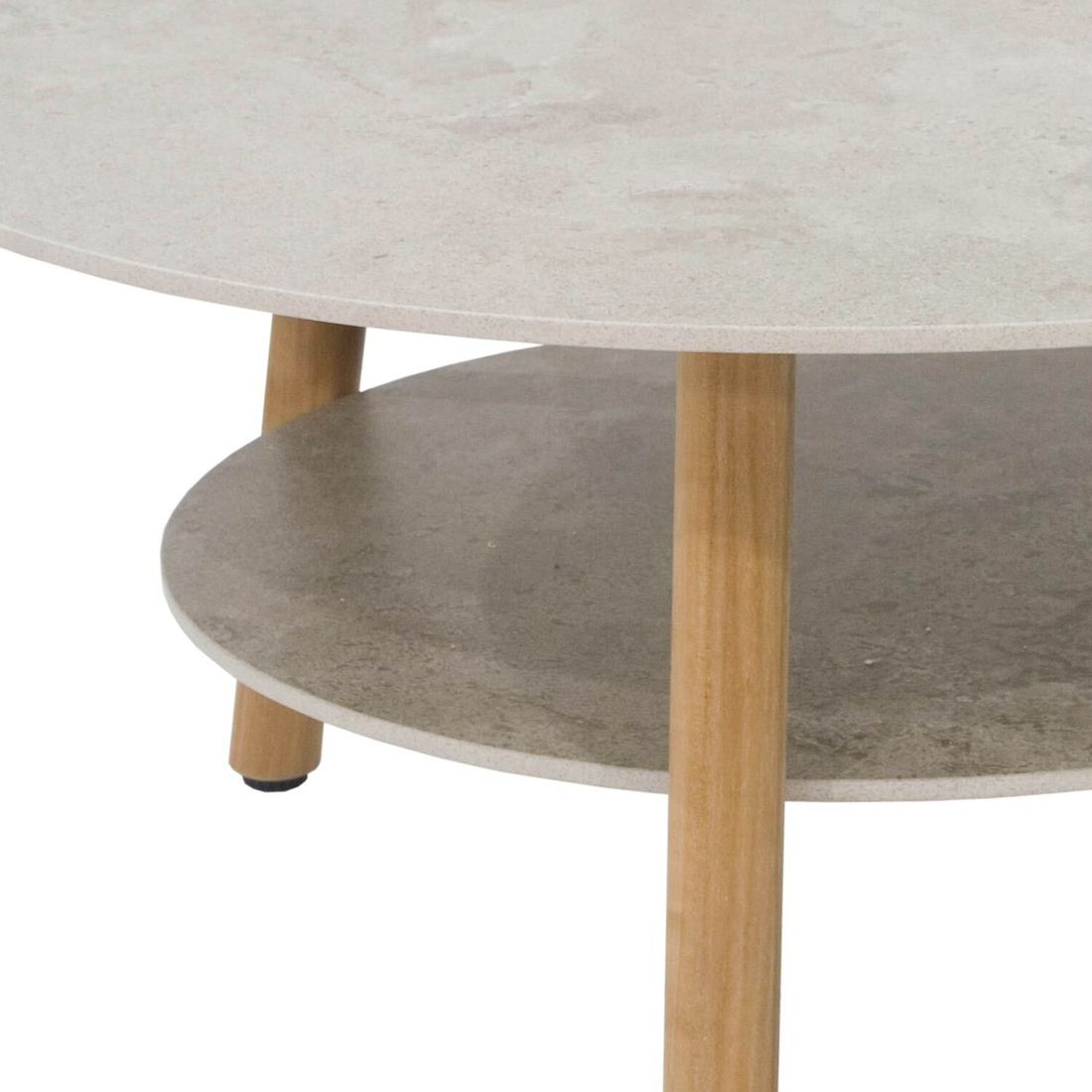 Zebra Solena Loungetisch Ø80cm Teak/Keramik