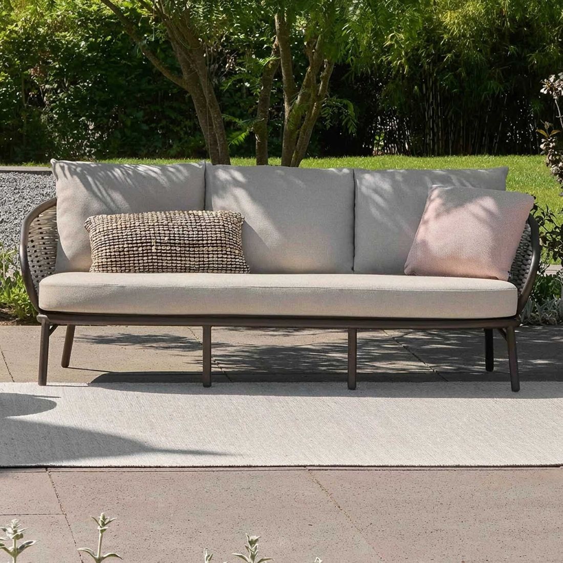 Apple Bee Pine Key Gartenloungesofa Aluminium/Polyrattan/Bee Wett