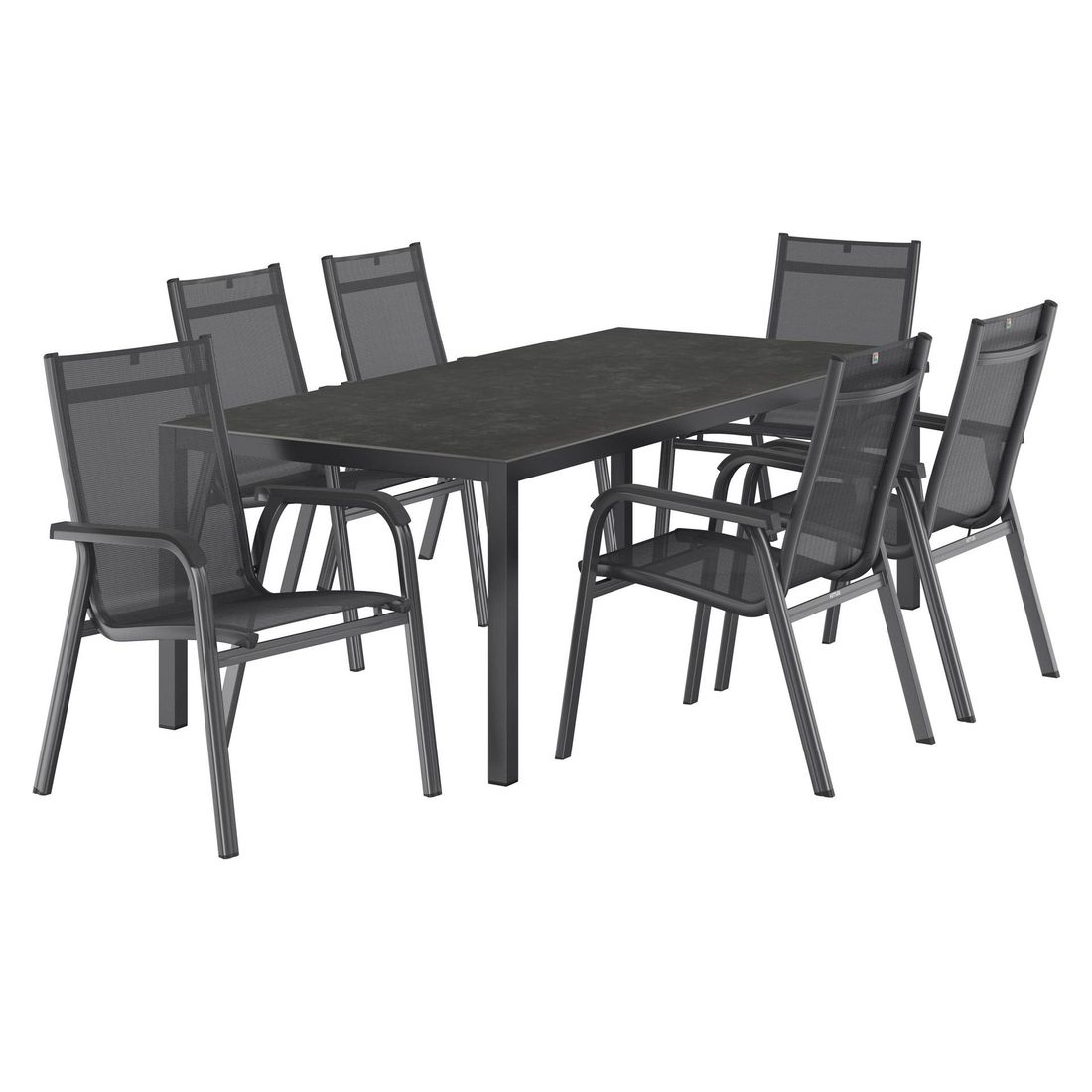 Kettler Basic Plus Gartenmöbel-Set L (6 Plätze) mit OUTLIV. Tisch 220x100cm
