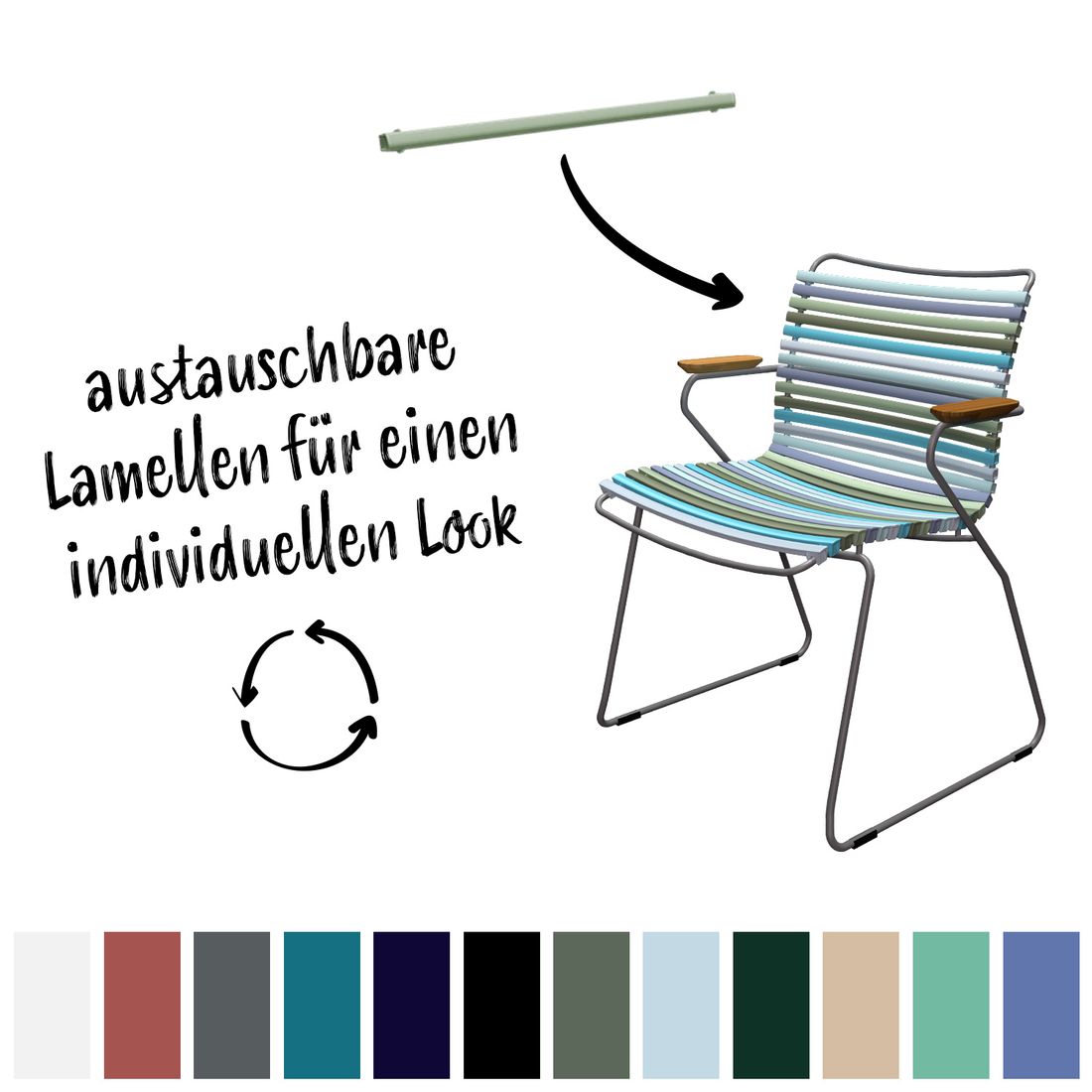 Houe Click Stapelsessel Stahl/Kunststoff