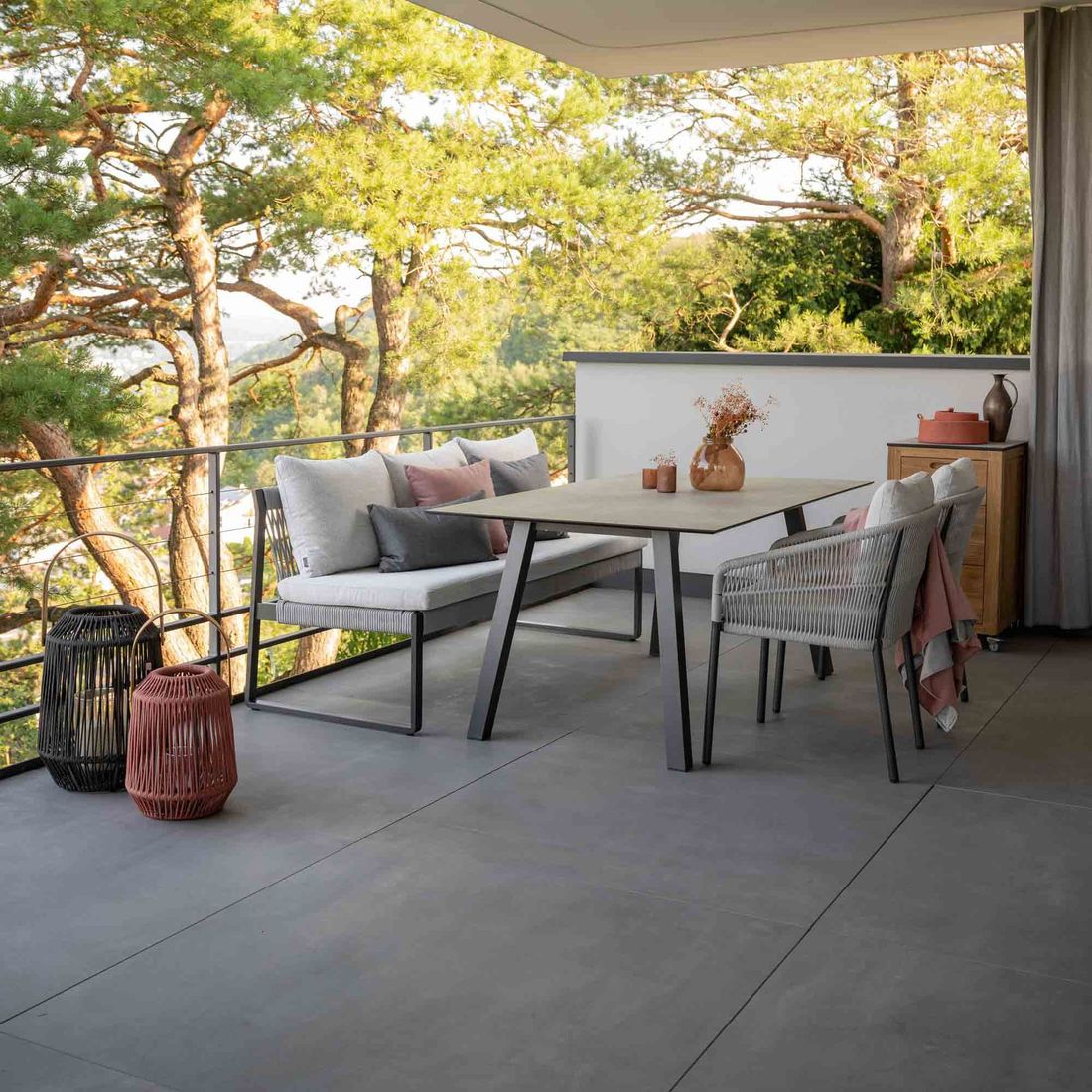 Stern Tammo Diningsofa Aluminium/Rope/Outdoorstoff