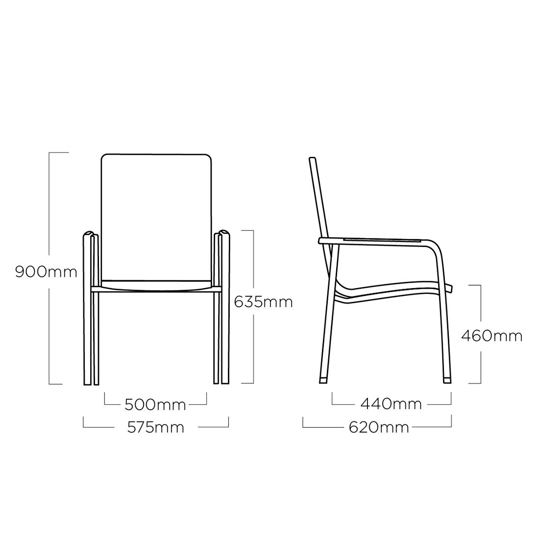 Kettler Diamond Gartenmöbel-Set M (4 Plätze) mit OUTLIV. Tisch 180x90cm