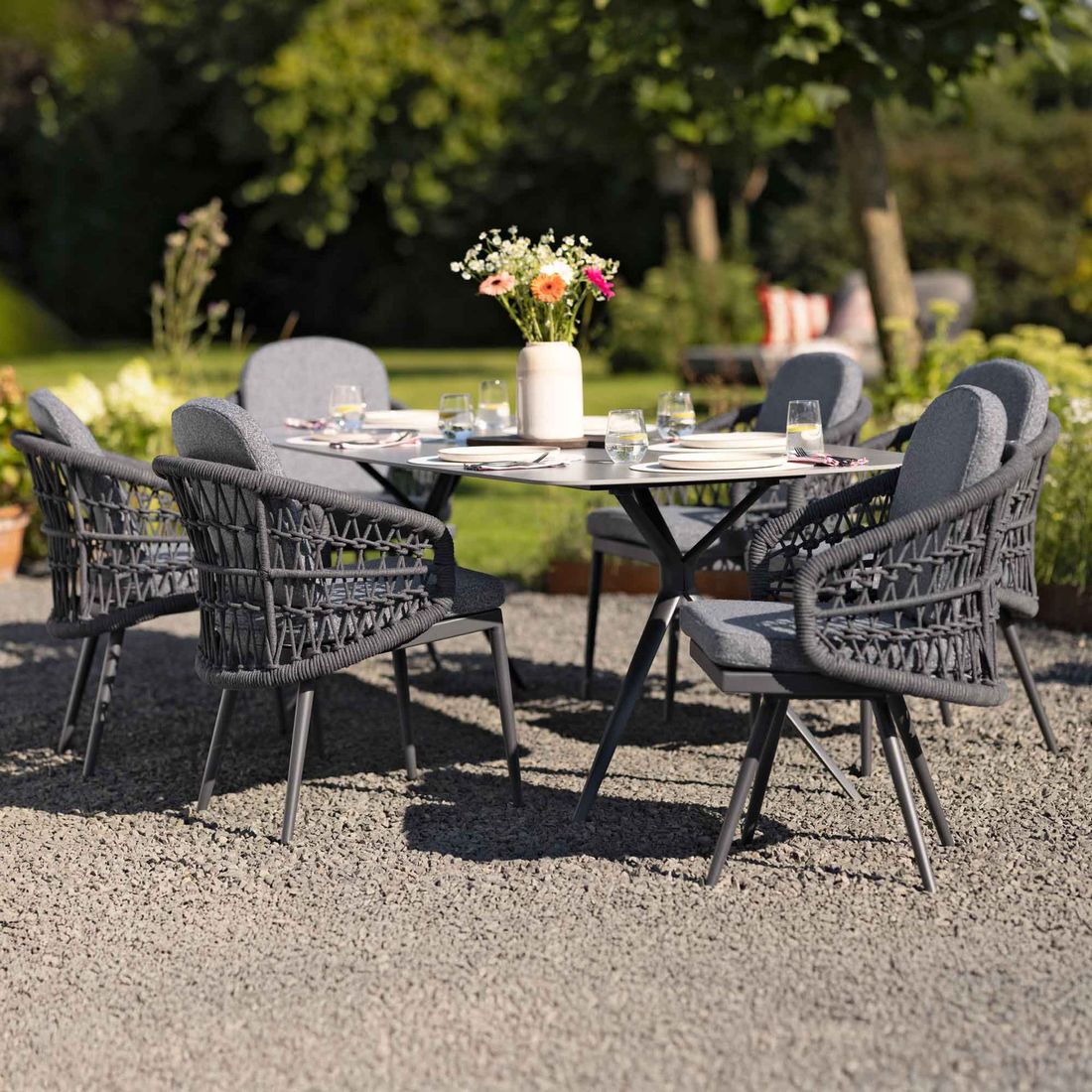 Interliving 7012 Gartensessel Aluminium/Rope/Olefin