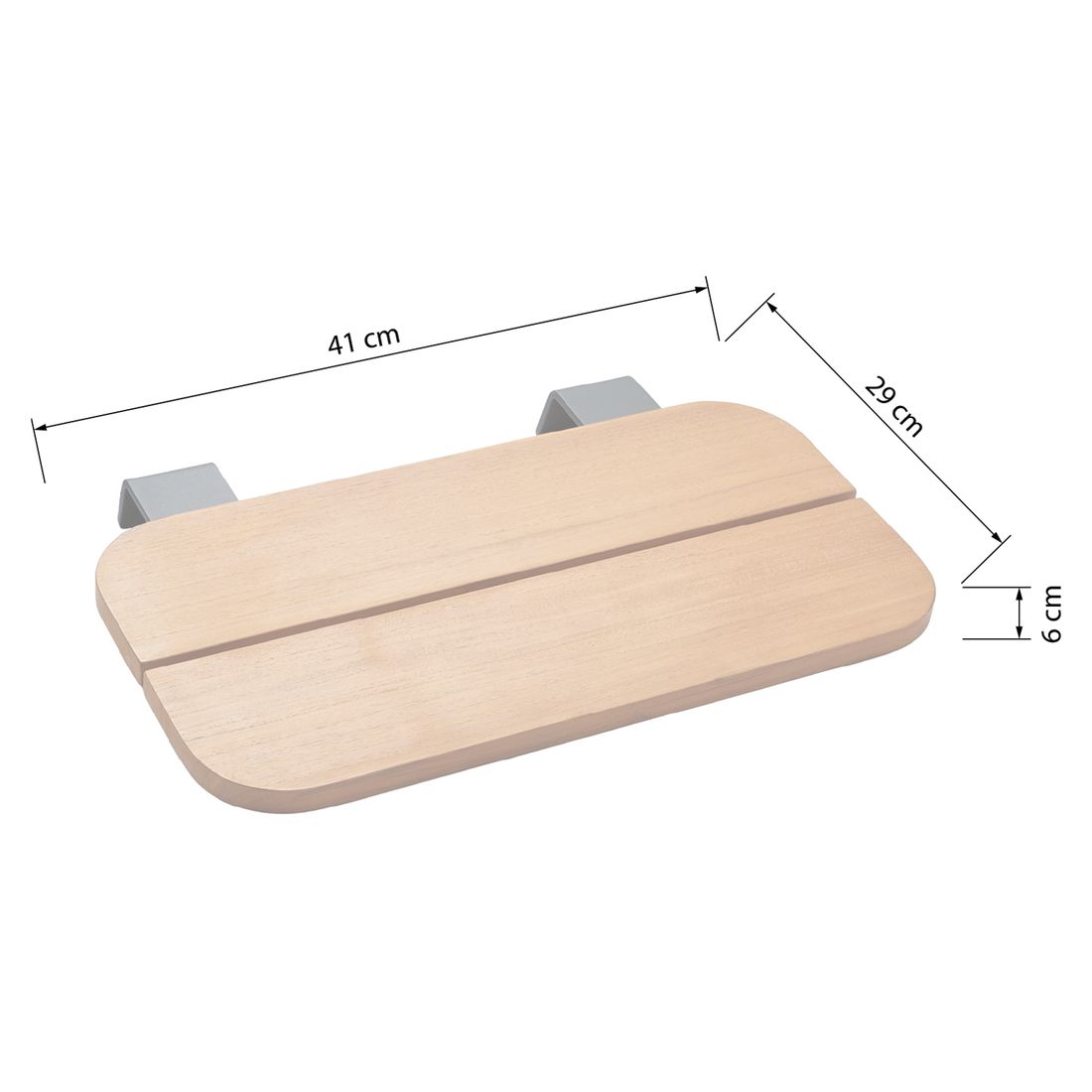 Stern Enya Anstecktisch Edelstahl/Teak