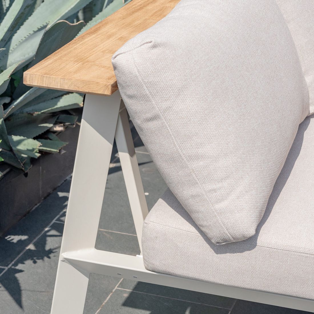 LifestyleGarden Jimmy Diningsofa verstellbar Aluminium/Olefin