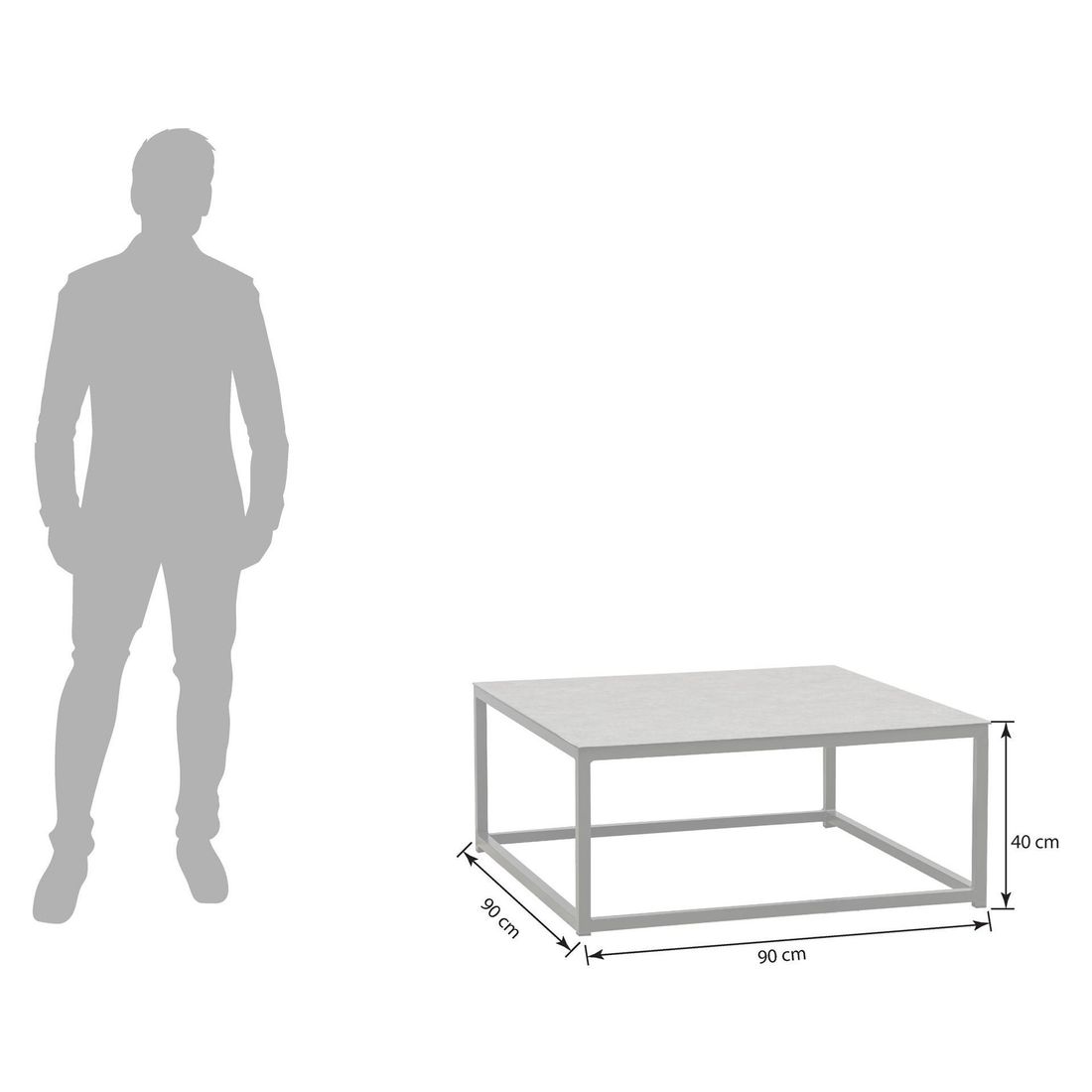 OUTLIV. Miami Loungeset inkl. Loungetisch Aluminium/Sunbrella