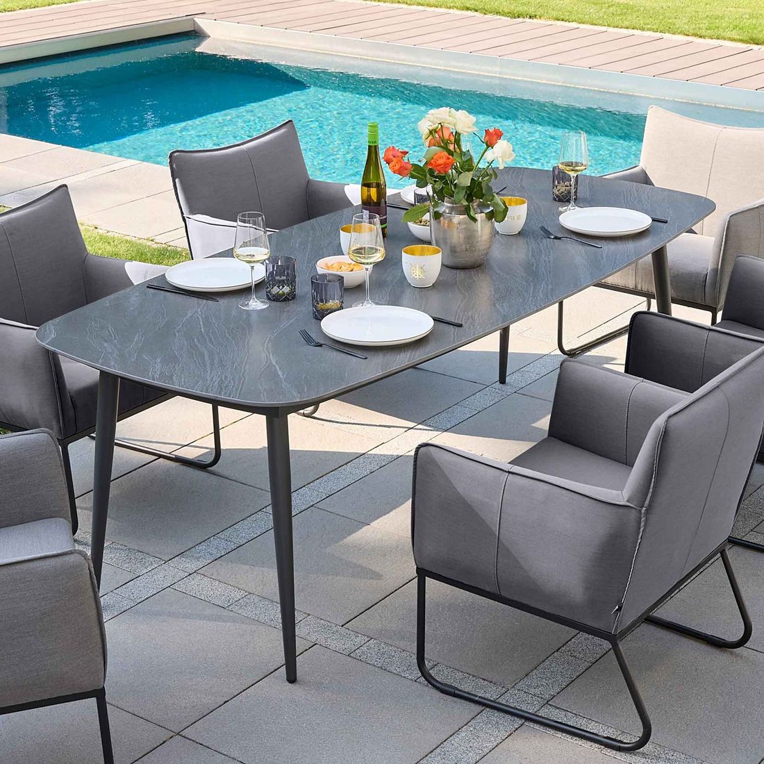 LC Garden Loma Gartentisch Aluminium/Sinterstone