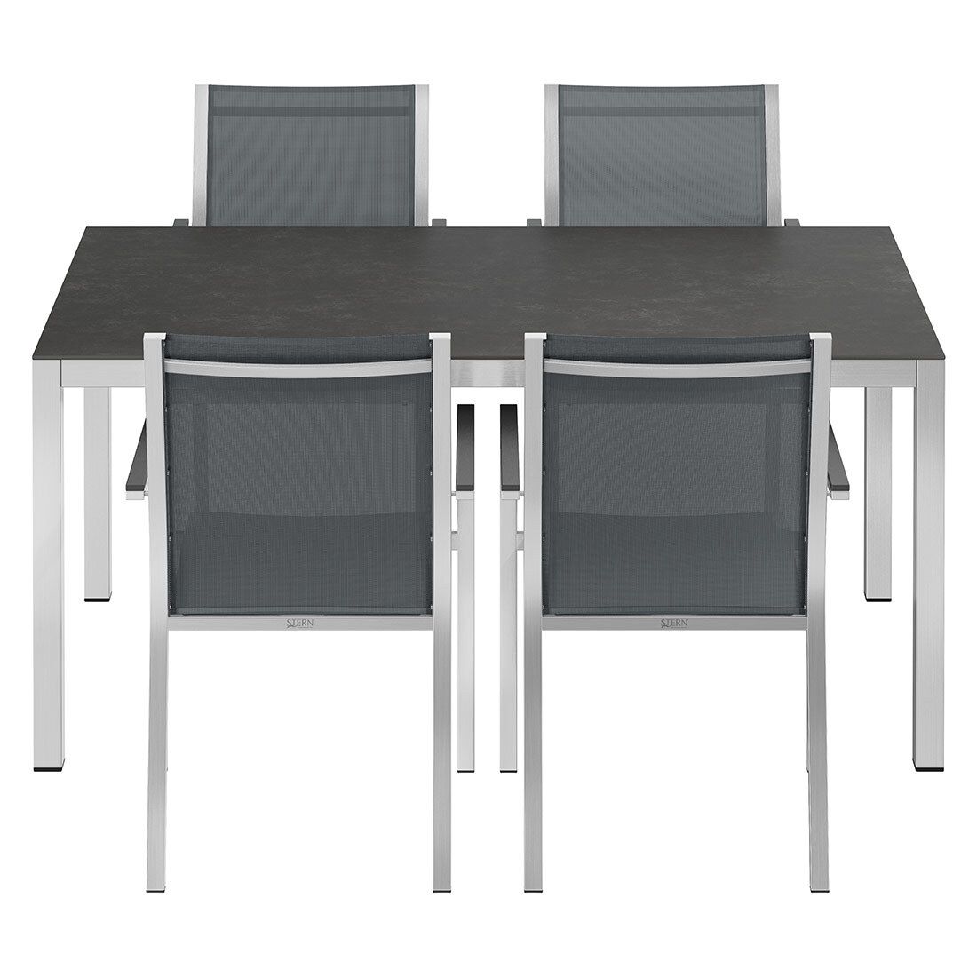 Stern Cardiff Gartenmöbel-Set M (4 Plätze) mit OUTLIV. Tisch 160x90cm