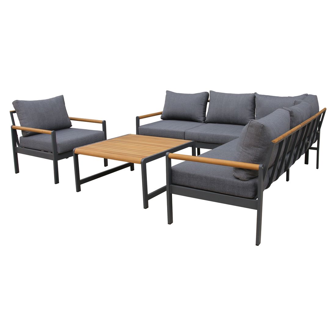 OUTLIV. Sina Ecklounge inkl. Loungetisch Aluminium/Polyspun