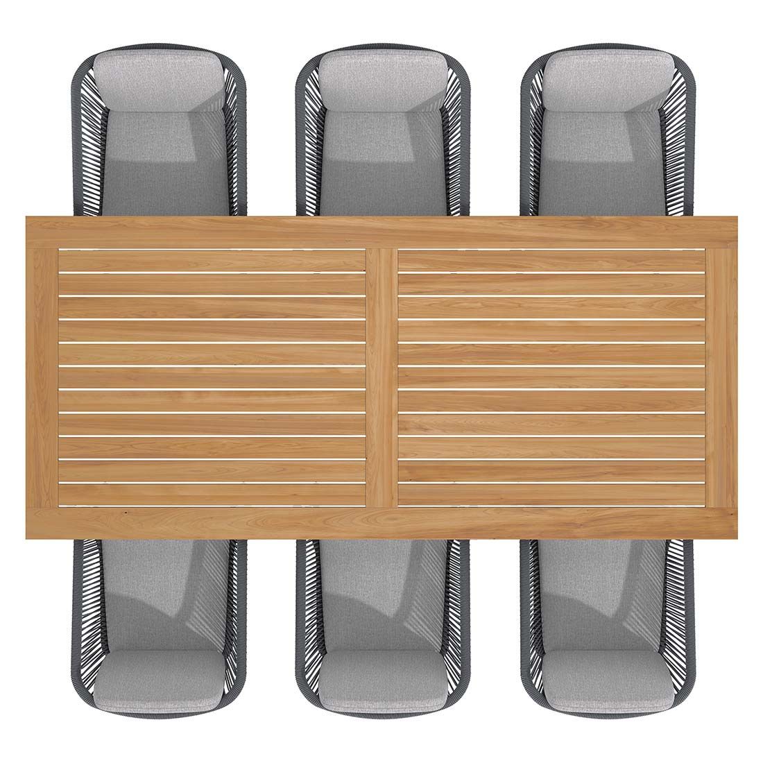 OUTLIV. Ohio Gartenmöbel-Set L (6 Plätze) Tisch 220x100cm